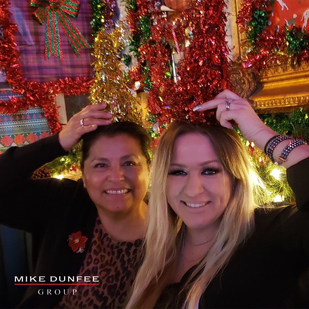 08-Gisele and Sondra at our 2021 annual Christmas gathering